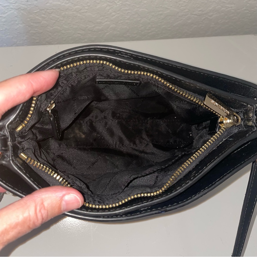 Michael Kors Black Leather Crossbody Bag with Gold Hardware - Picture 2 of 10